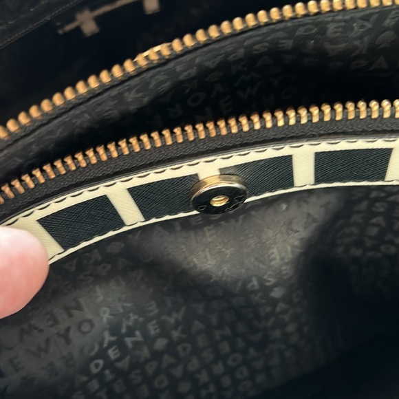 Black and white checkered Kate Spade purse. Used two times very good condition. - Picture 5 of 5